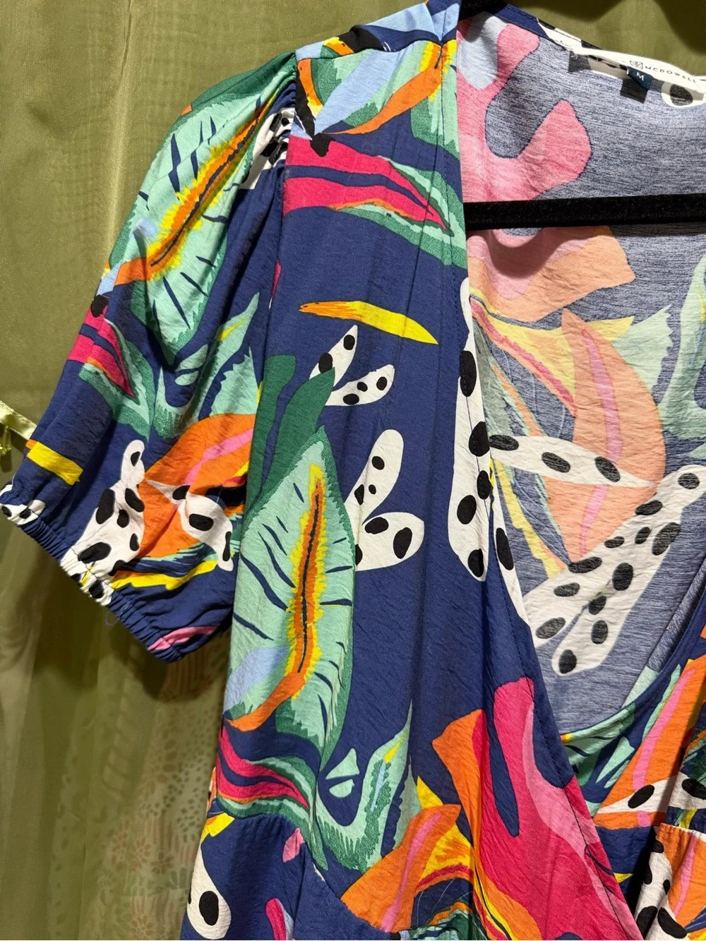 Michelle McDowell Tropical Floral Wrap Dress - Picture 2 of 6